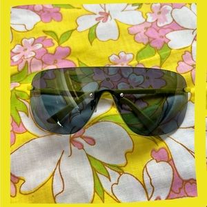 Black and yellow shield sunglasses